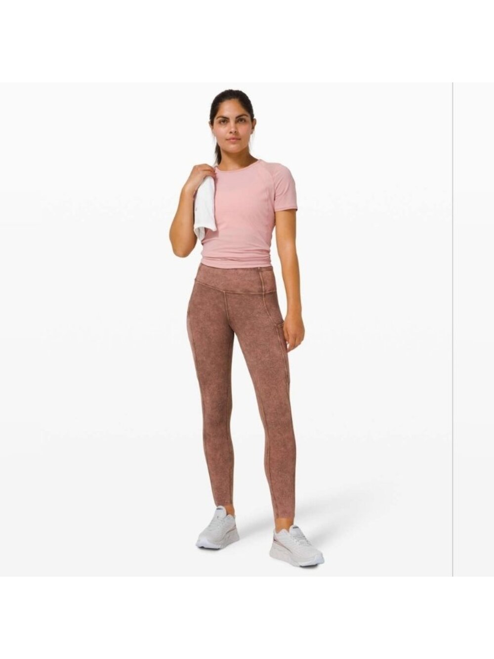 Lululemon Fast Free Tight II 25" Ice Dye *Non-Reflective Ice Wash Brown Earth- 4 - Picture 2 of 10